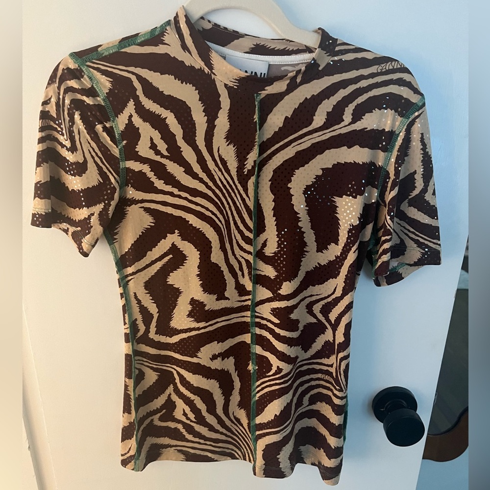Ganni Zebra Shirt